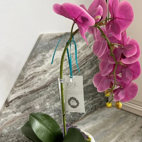 Neiman  Marcus Pink Faux Orchid - Picture 4 of 8